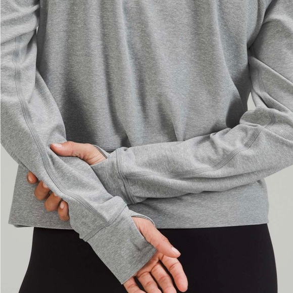 Lululemon Ready To Rulu Pullover Heathered Raceway Grey Size 6 - Picture 4 of 12